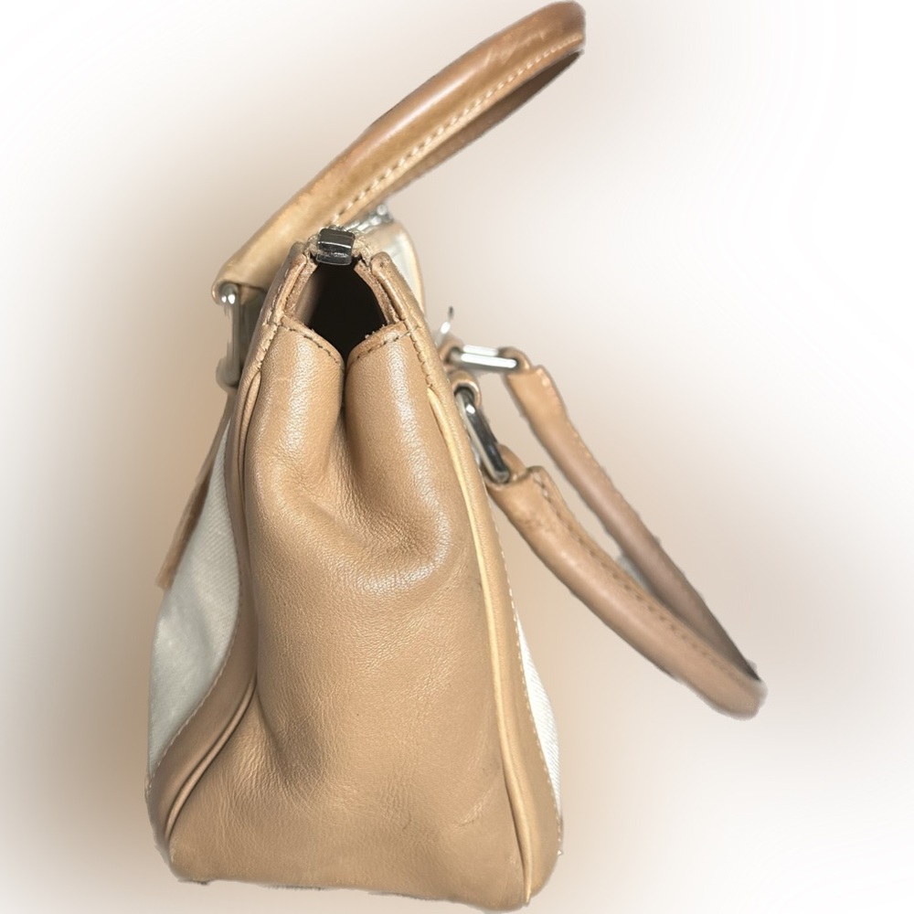 Coach Vintage Bonnie Legacy Satchel Camel Leather & Canvas 9436 Costa Rica - Picture 4 of 7